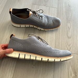 Cole Haan Men’s Zerogrand Remastered Stitchlite Wingtip Oxford Shoes Gray US 11
